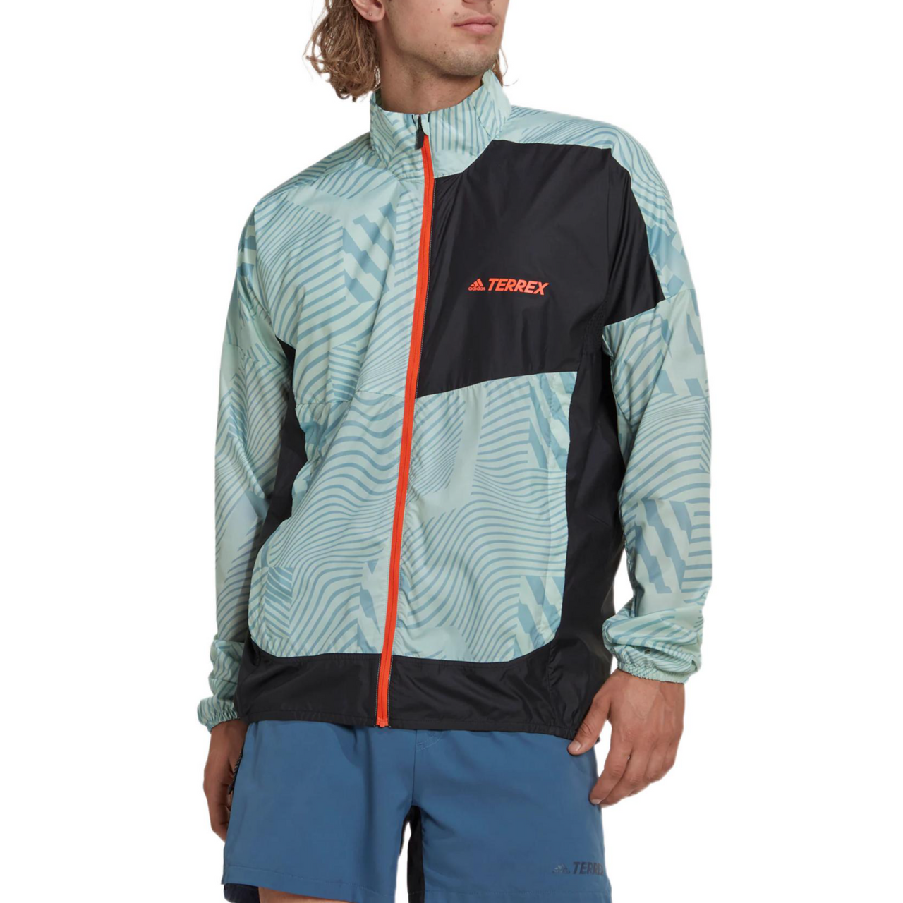 adidas Zipper Cardigan Colorblock Stand Collar Sports Jacket HI6199