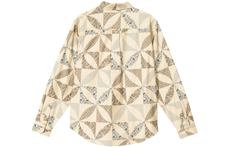 Stussy Quilt Pattern Shirt 'Sand' 1110133