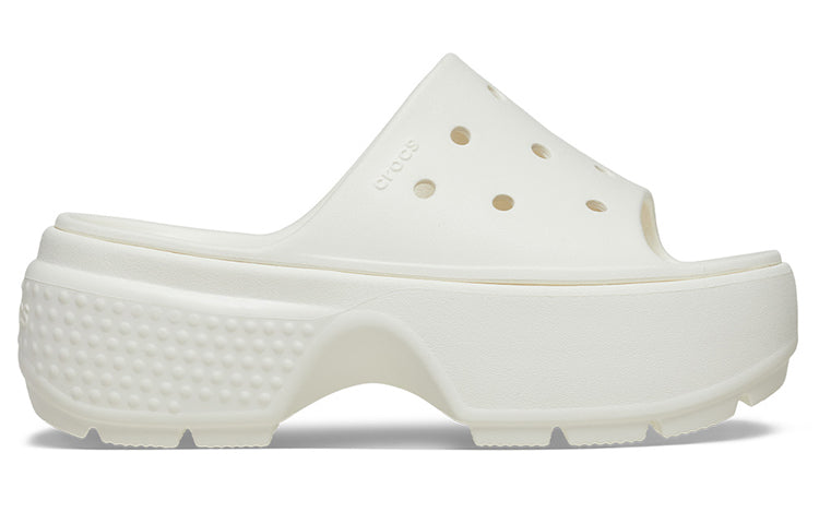(WMNS) Crocs Stomp Slides 'White' 209346-0WV
