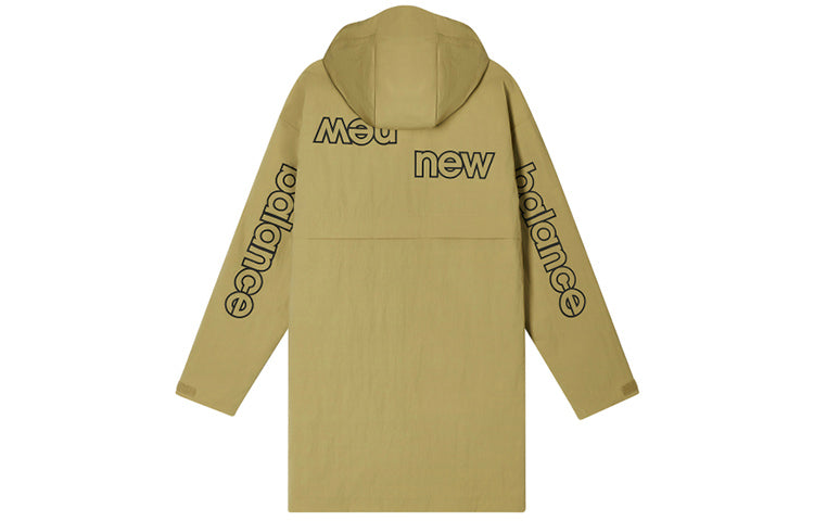 New Balance Casual Lifestyle Long Jacket Asia Sizing 'Olive Green' AMJ11337-BEI