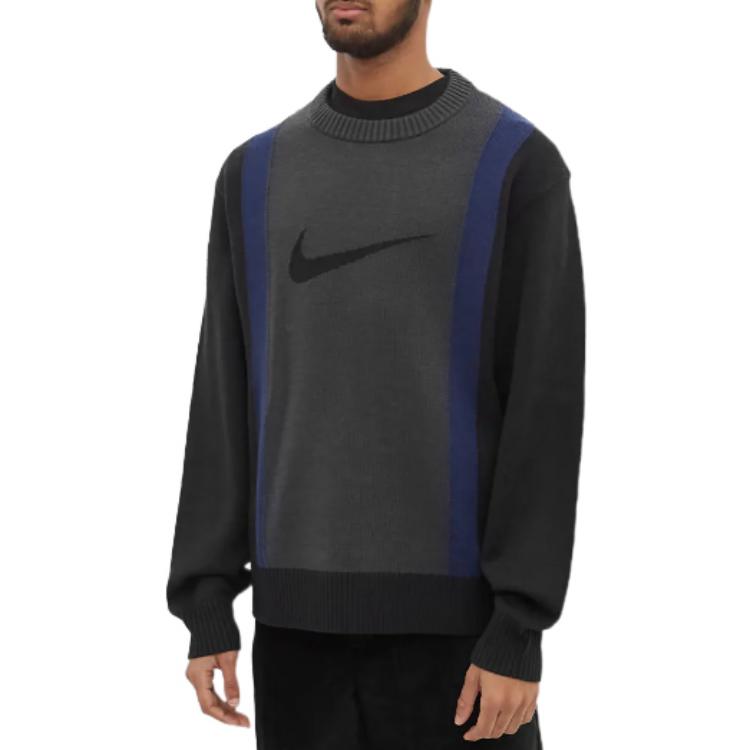 Nike SB Crew Knit Sweater Black & Dark Smoke Grey DD0578-010