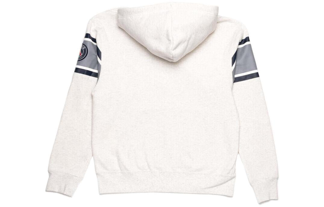 Men's Jordan Paris Saint-Germain Zipper Fleece Hooded Long Sleeves Jacket White DB6481-051