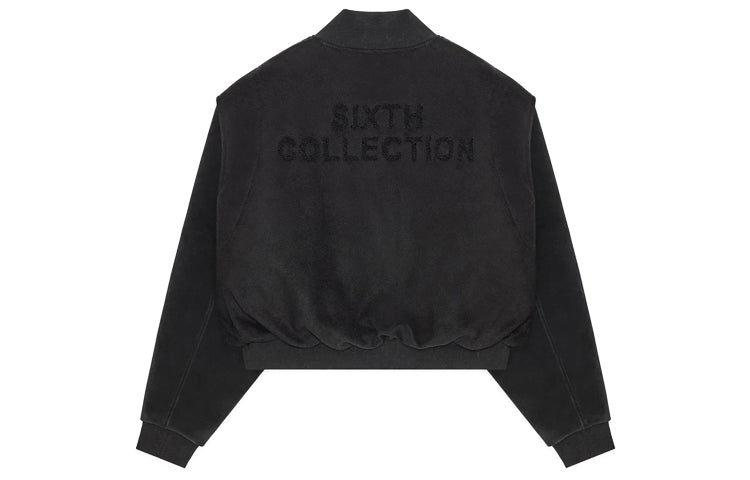 Fear of God PANELED VARSITY Jacket Suede Black FOG-FW19-60