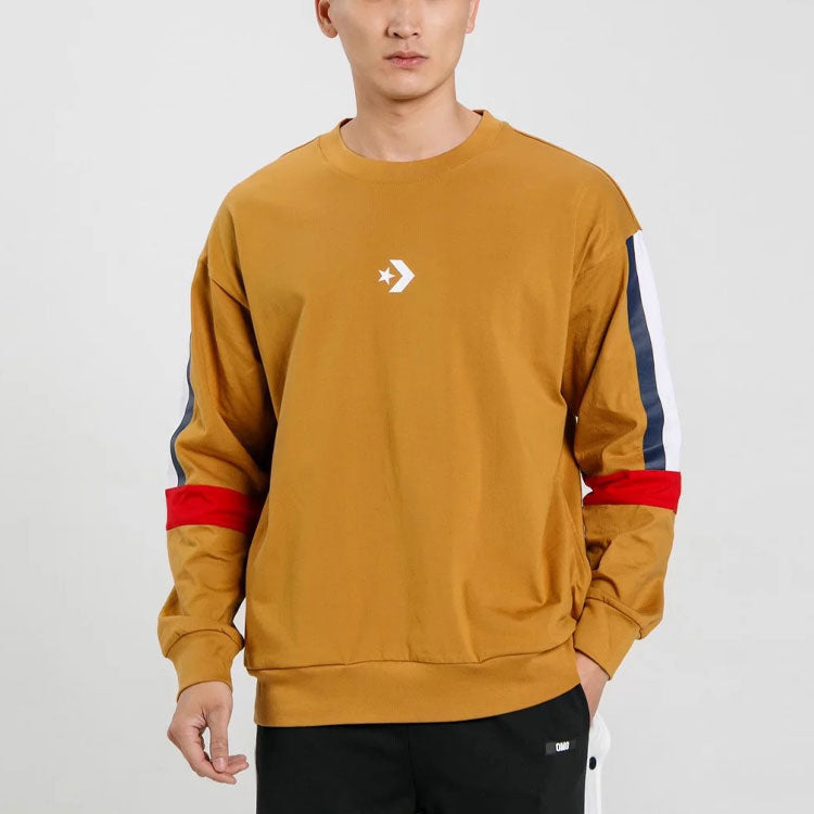 Converse LW Contrast Panel Sweatshirt 'Brown' 10018022-A02