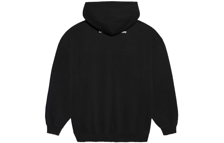 Men's Balenciaga SS21 Alphabet Printing Long Sleeves Black 570811TJVL61070