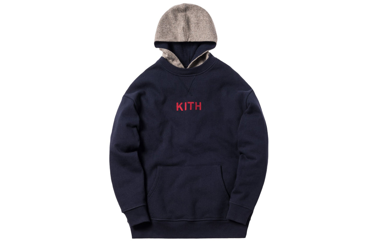 KITH x Bergdorf Goodman Classic Logo Williams 2 Hoodie 'Navy' KH-FW18-005