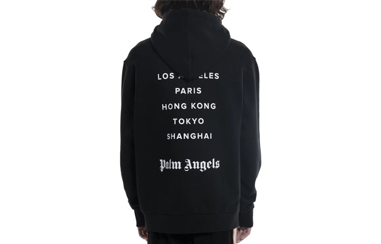 Men's PALM ANGELS Purple Alphabet Logo Printing Black PMBB003S206360601095