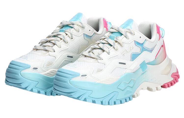 (WMNS) FILA FUSION Bianco TECNO-PIUMAX Sneakers 'White Blue Pink' T12W321301FGG
