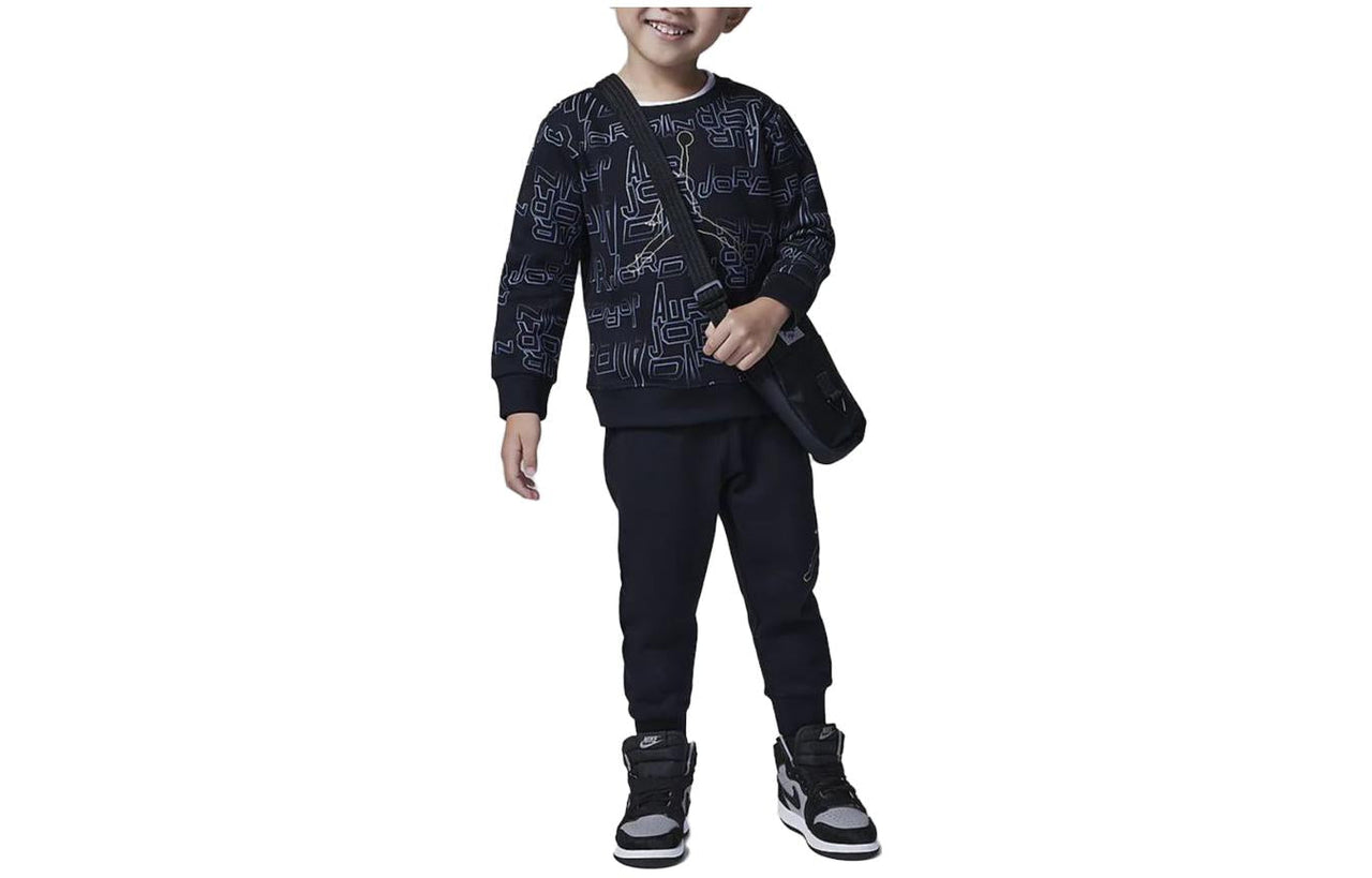 (TD) Air Jordan Take Flight Black and Gold Crew Set 'Black' FV5905-010