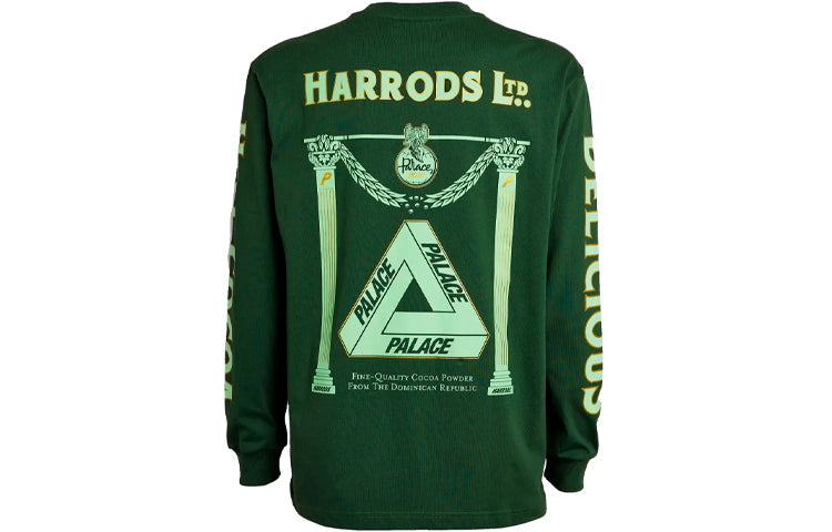 Palace x Harrods Christmas Capsule Long Sleeve Tee 'Green' PAL-FW21-386