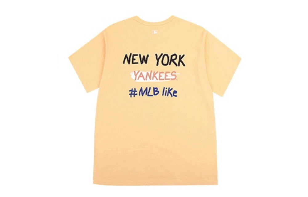 MLB NY YANKEES Graffiti Short Sleeve Unisex Yellow 31TSSA931-50O