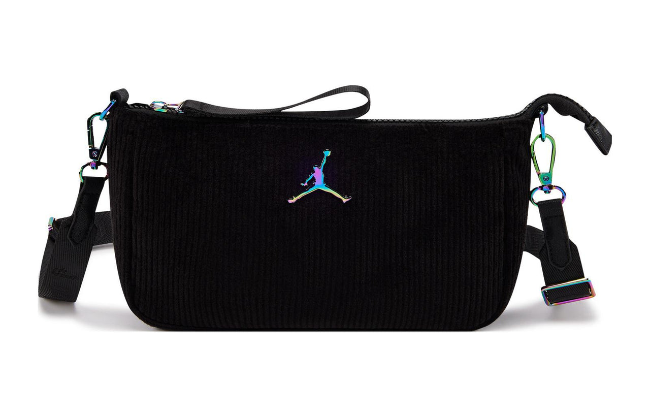 (GS) Air Jordan Corduroy Crossbody Bag 'Black' FV5752-010