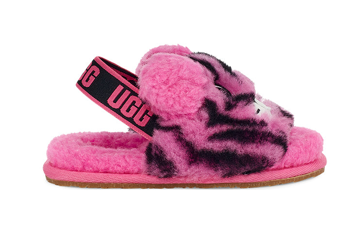 (TD) UGGFluff Yeah Slide Tiger Stuffie 'Carnation' 1124940T-CRNT