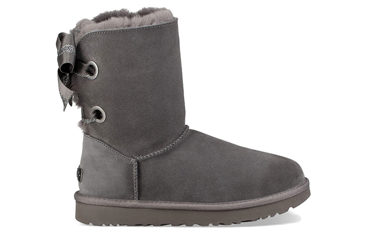 (WMNS) UGG Customizable Bailey Bow short Gray 1098075-CHRC
