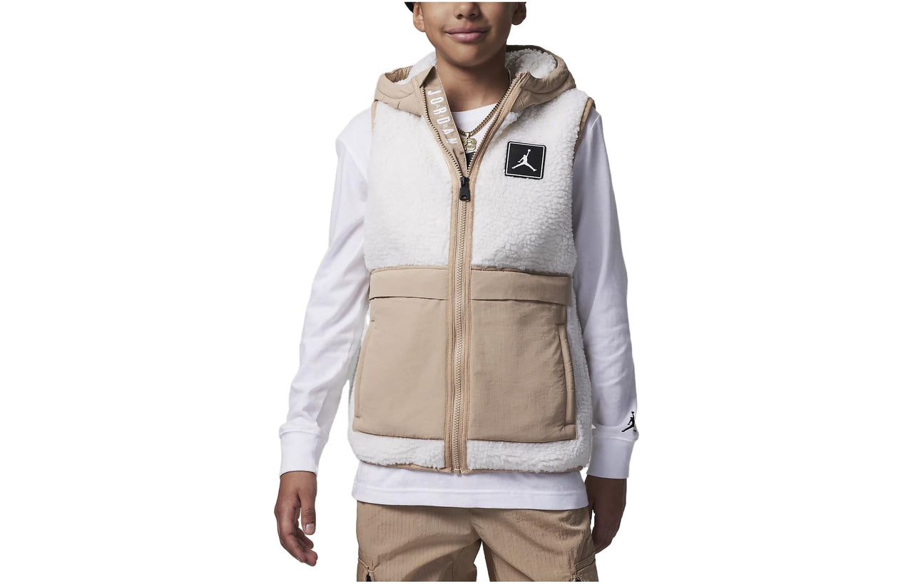 (GS) Air Jordan Sherpa Vest 'Beige' FV2511-133