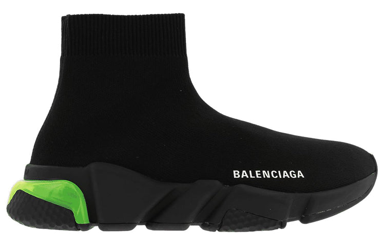 (WMNS) Balenciaga Speed Trainer 'Clear Sole - Black Fluo Yellow' 607543W05GS1171