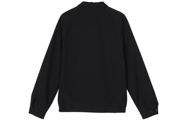 Stussy Bryan Jacket Solid Color Zipper Unisex Black 115488