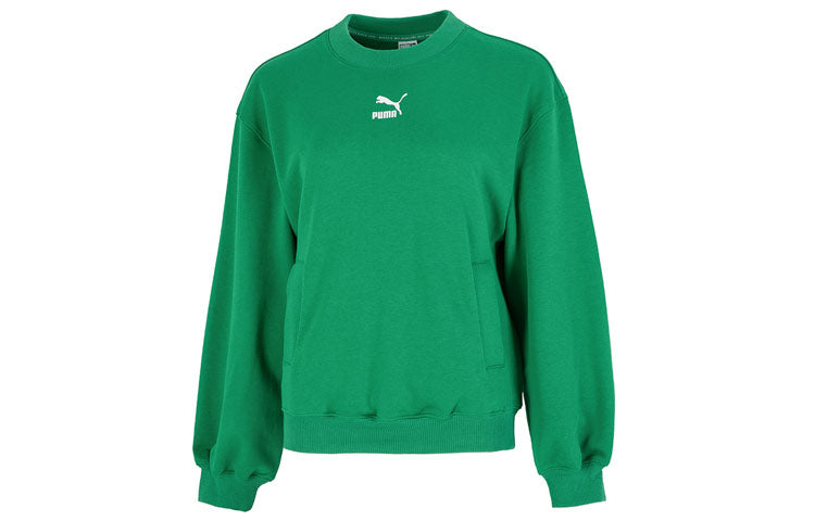 (WMNS) PUMA Graphic Sweatshirt 'Green' 537518-86