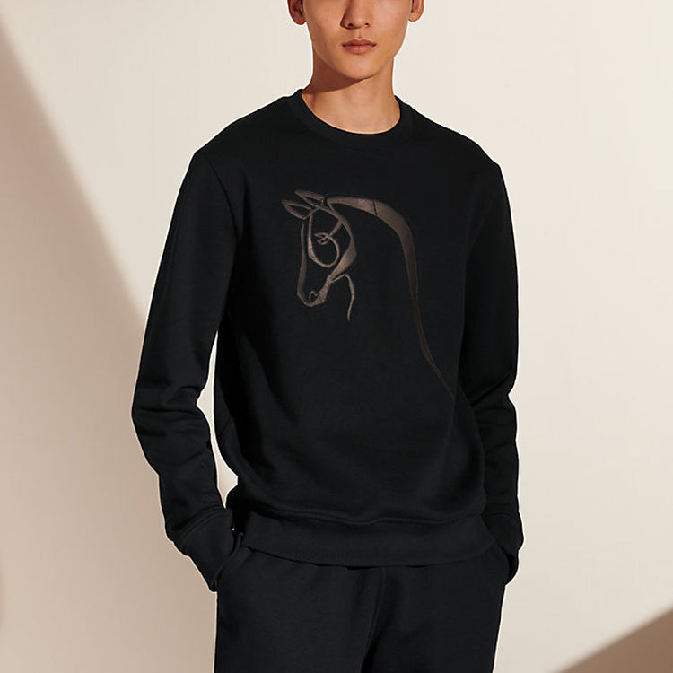 Men's HERMES SS21 Adornment Pattern Sports Black H167540HA02