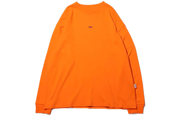 (WMNS) FILA x Ami x Atmos Printing Round-neck Swea Orange FL3521-22