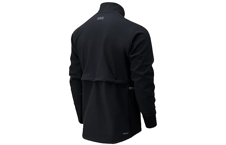 New Balance Men's New Balance Solid Color Logo Zipper Stand Collar Jacket Black MJ13274-BK
