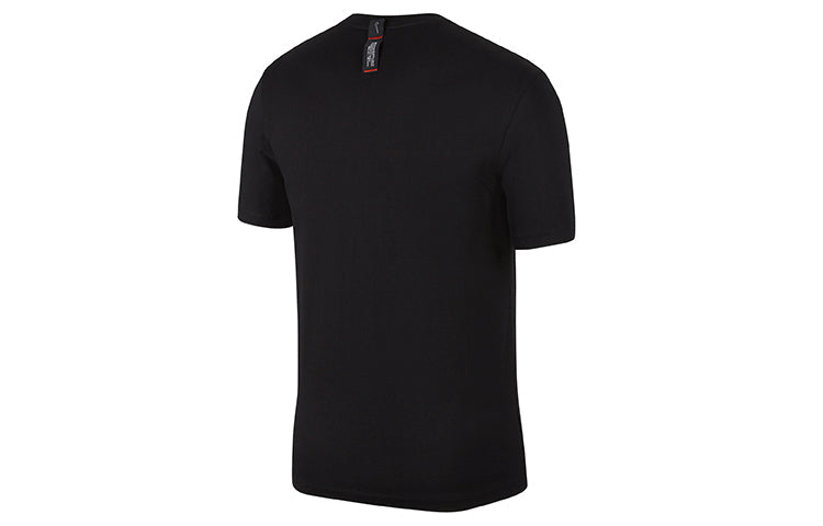 Nike Basketball Logo Alphabet Printing Short Sleeve Men's Black DD9373-010