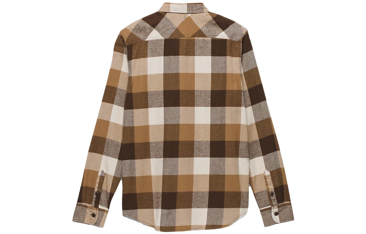 Vans Box Flannel Long Sleeve Buttondown Shirt 'Demitasse' VN000JOGDFH