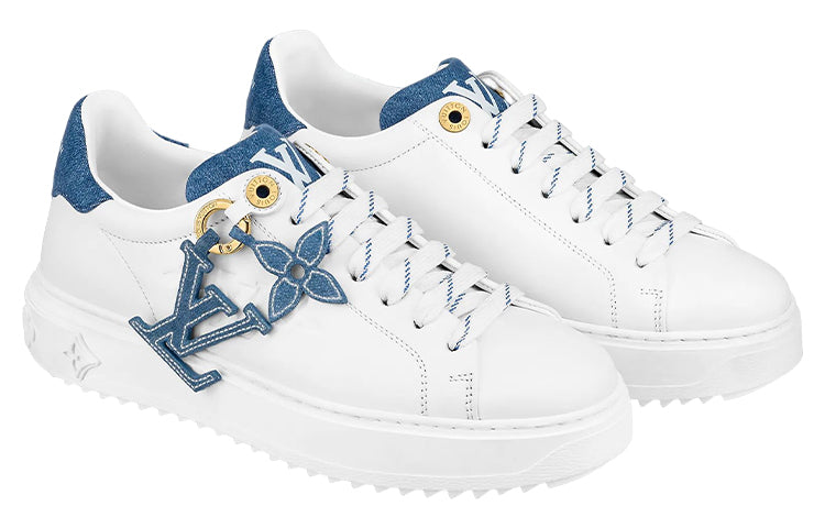 (WMNS) LOUIS VUITTON Time Out Sneakers 'White with Denim Blue' 1ABB4R
