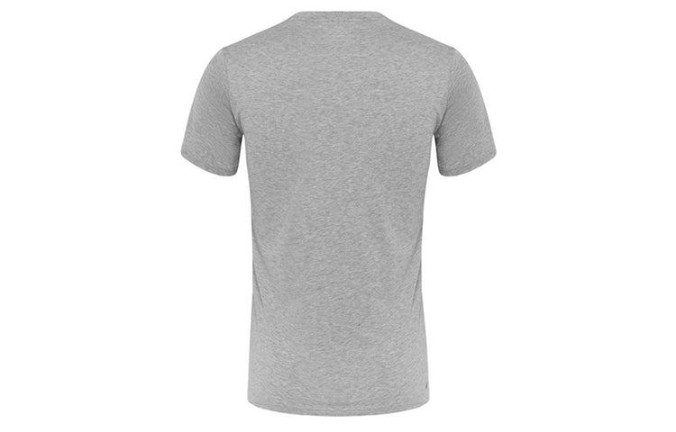 New Balance Knit Tops Round Neck Breathable Sweat-Wicking Short Sleeve Gray AMT73080-AG