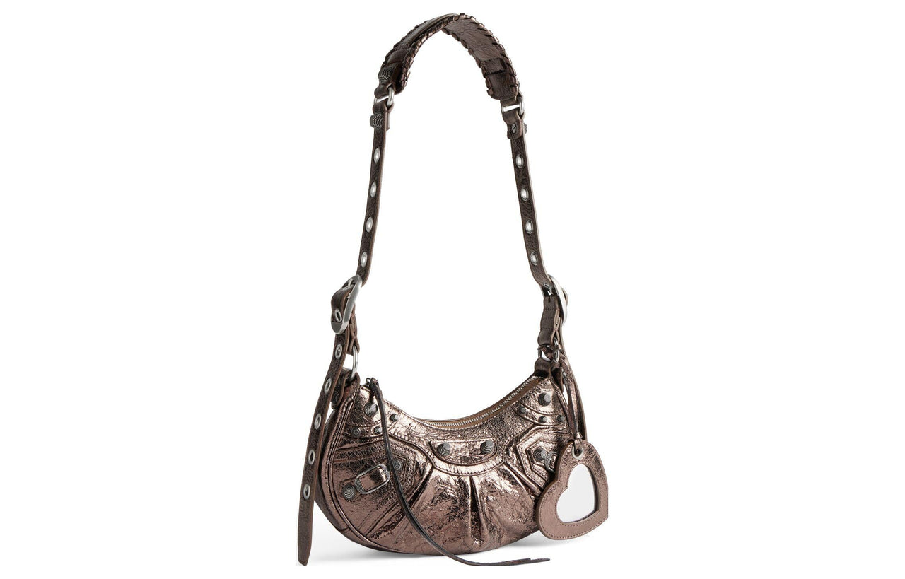 (WMNS) Balenciaga Le Cagole Xs Shoulder Bag Metallized 'Brown' 6713090GT3Y2564