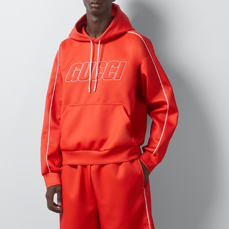 Gucci Neoprene Hooded Sweatshirt 'Red' 768498-XJF38-6284