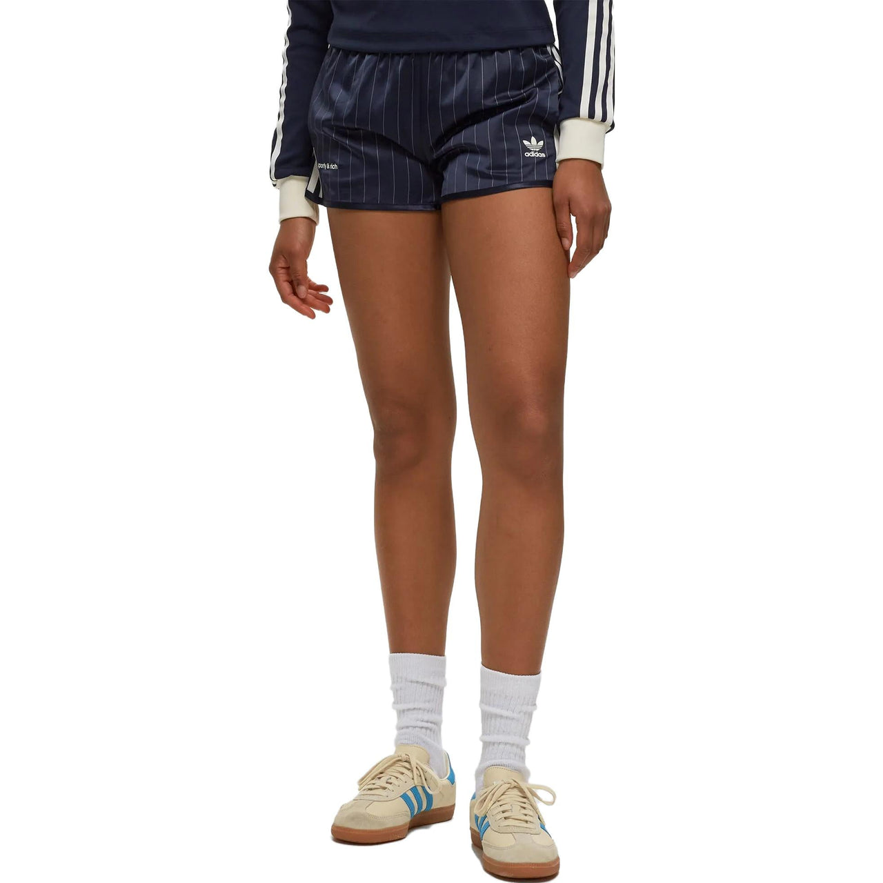 (WMNS) adidas x Sporty & Rich Shorts 'Navy' IN5253
