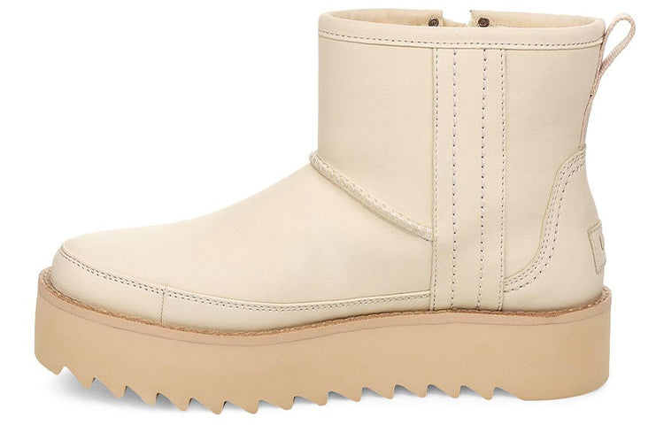 (WMNS) UGG F19 Classic Rebel Biker Mini Fleece Lined Pink 1105313-BONE
