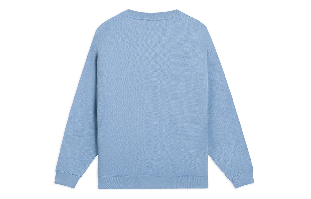 Li-Ning Logo Knit Sweatshirt 'Light Blue' AWDS927-1