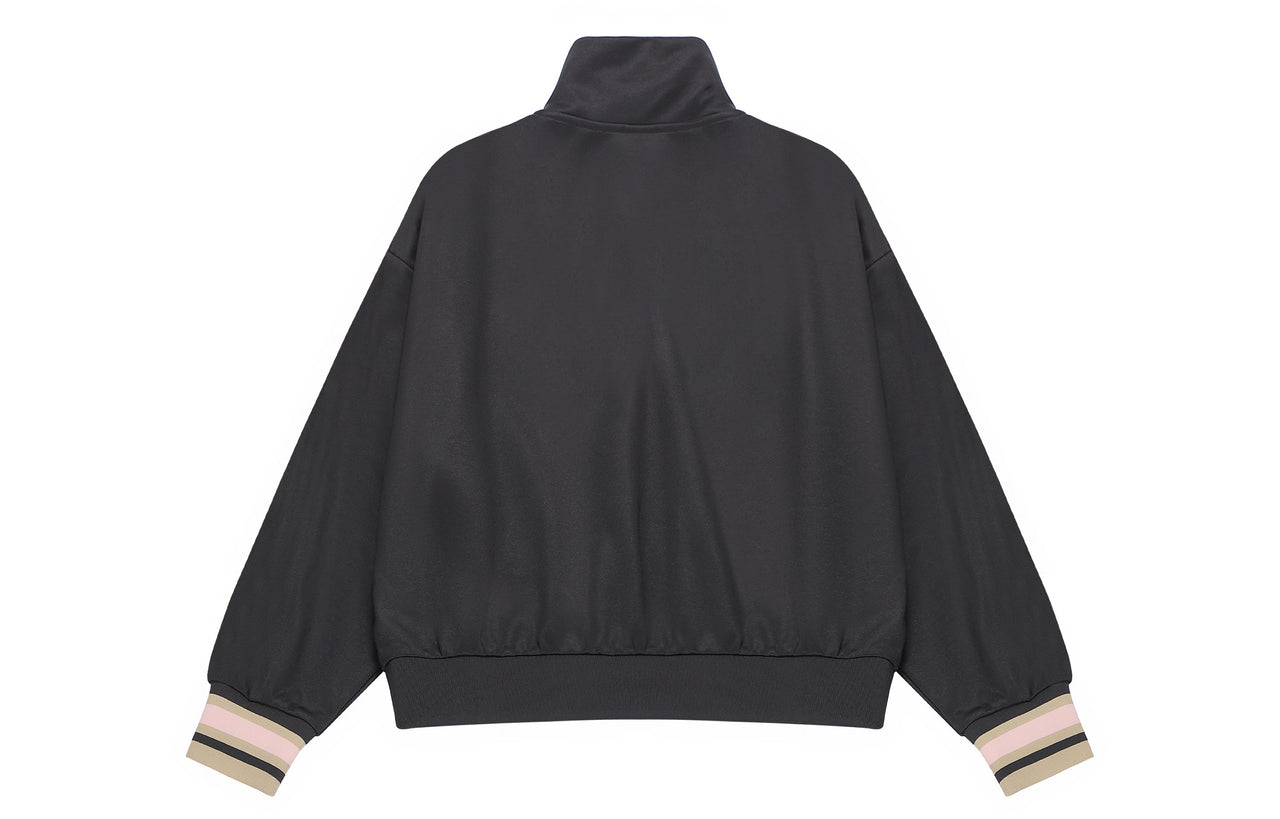 (WMNS) New Balance Half Zip Sweatshirt Asia Sizing 'Black Beige' AWT23561-PHM