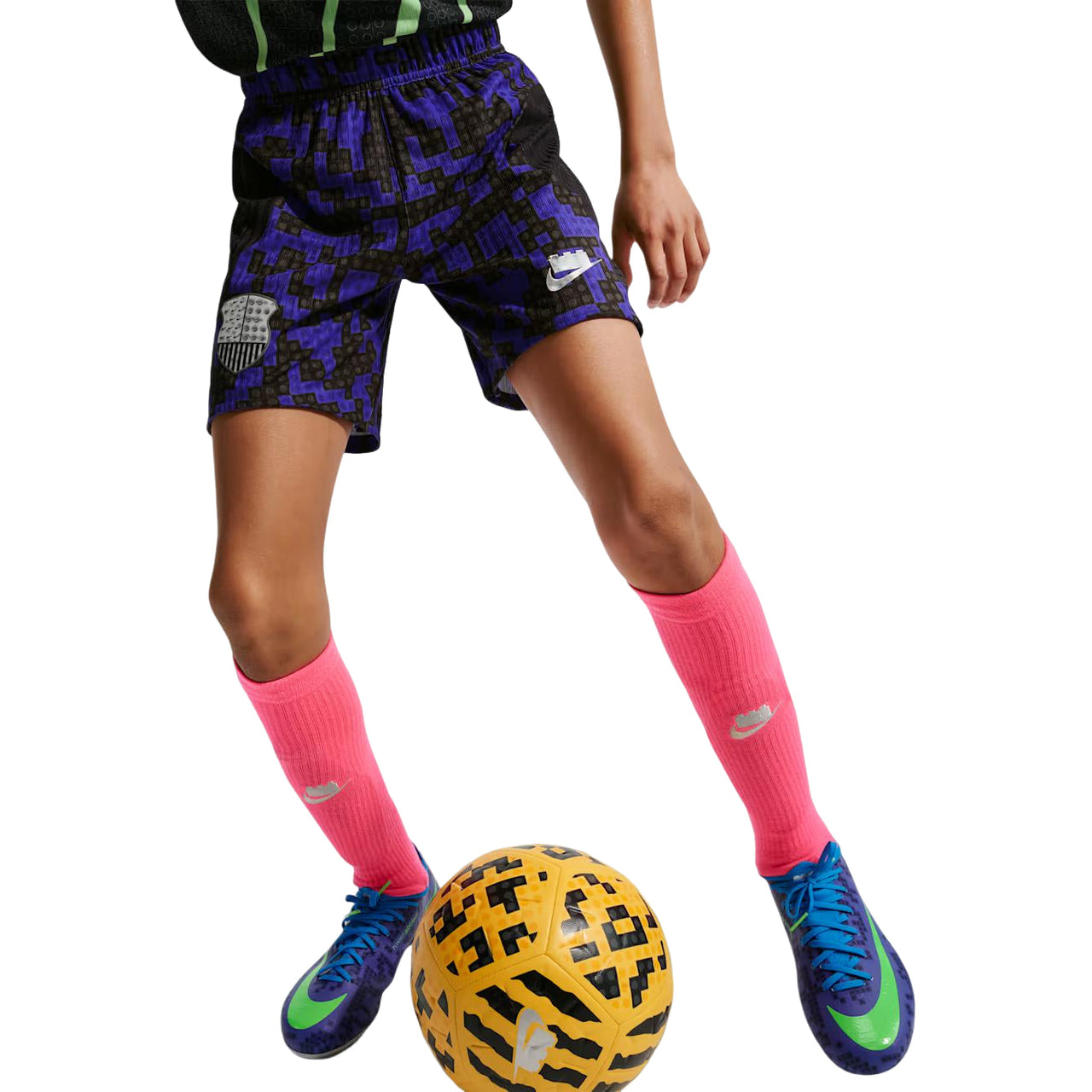 (GS) Nike x LEGO Collection Aero-FIT Shorts 'Bright Concord Black Lucky Green' IQ7144-458
