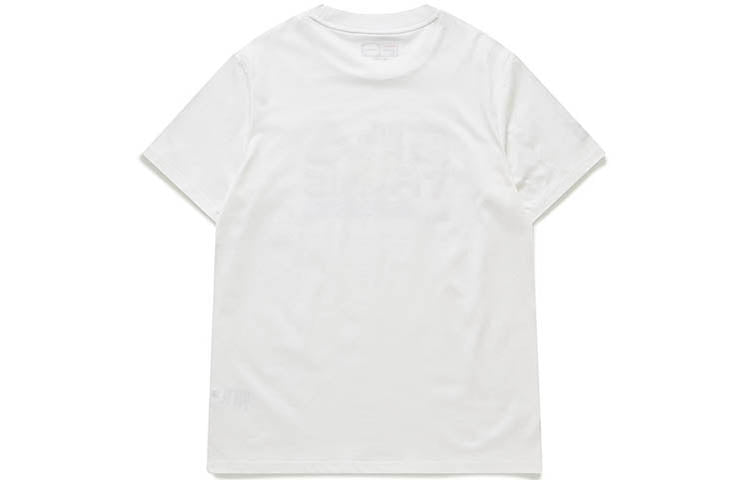 Men's FILA FUSION Knit LOGO Short Sleeve White T-Shirt T11M026105F-WT