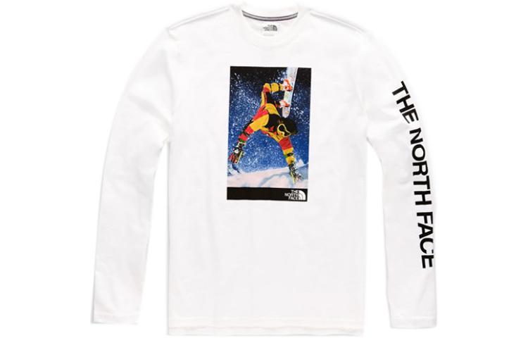 Men's THE NORTH FACE92 Retro Printing Long Sleeves White NF0A47NBFN4