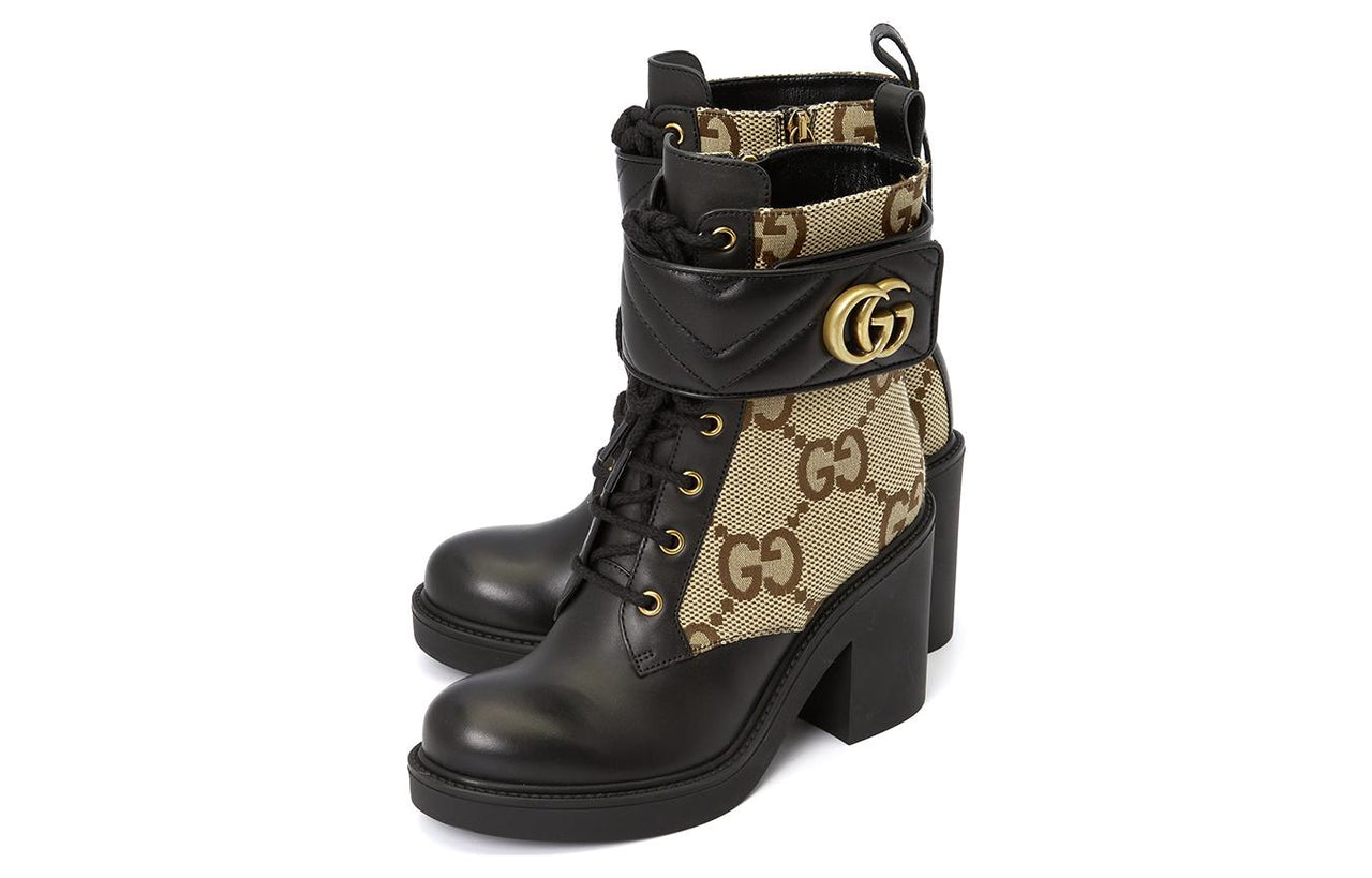 (WMNS) Gucci Boot with Double G 'Camel Ebony' 719849-AABD0-1183