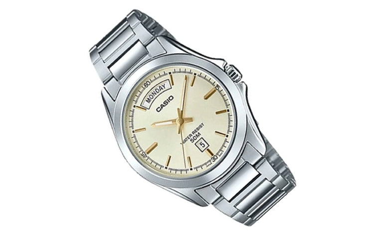 CASIO Stainless Steel Strap Mens Silver Analog MTP-1370D-9A2021