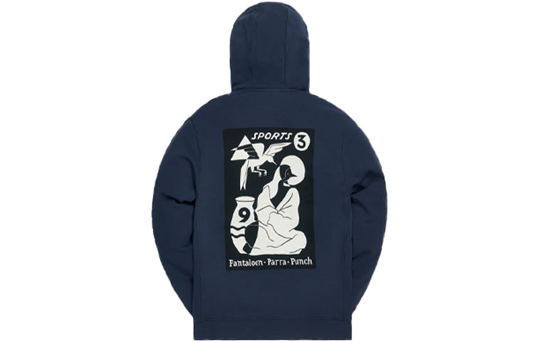 KITHX BY PARRA WRAPPED BLANKET Drawstring Unisex Navy Blue PA43790-NVY