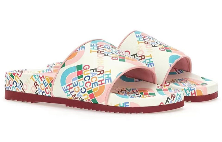 (WMNS) Gucci x The North Face Leather Sandal 'White Multicolor' 685636-CPDH0-5880
