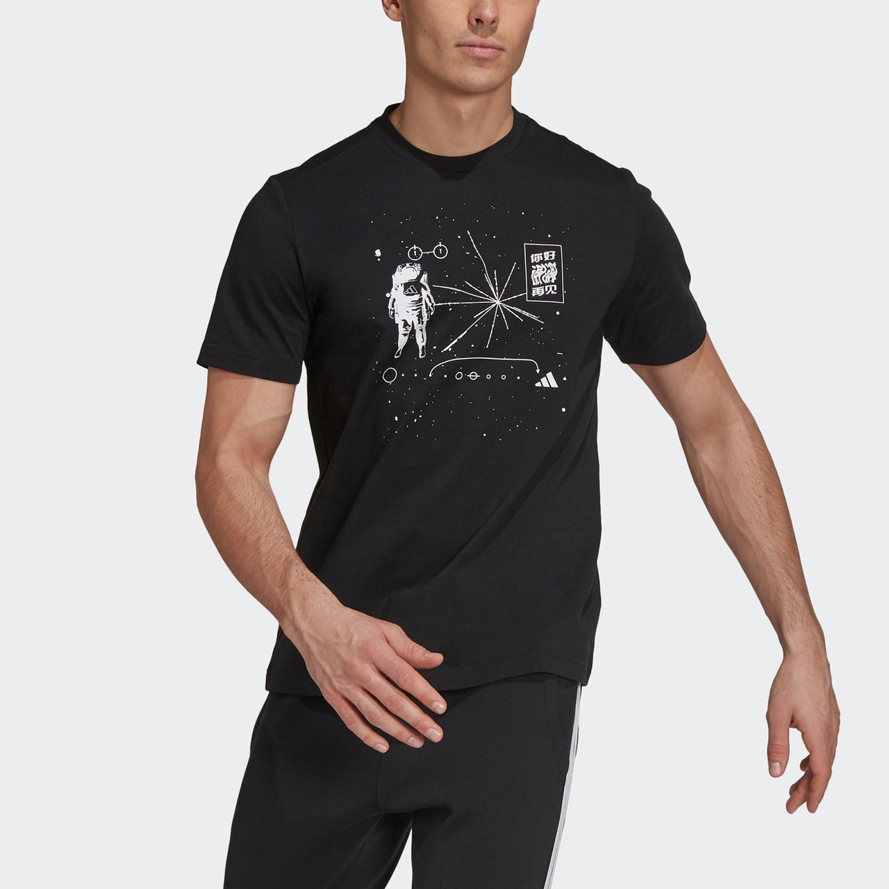 adidas Ub Gfx T Illu 1 Sports Stylish Casual Sports Round Neck Short Sleeve Black GU1752