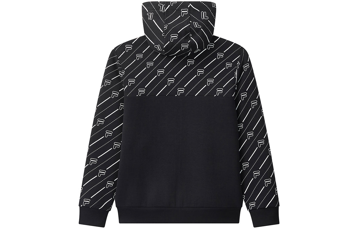 FILA Full Print Splicing Sports Hooded Jacket Blue F11M048503F-NV