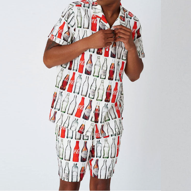 KITH x Coca-Cola Bottles Camp Collar Shirt 'White' KH3539-101
