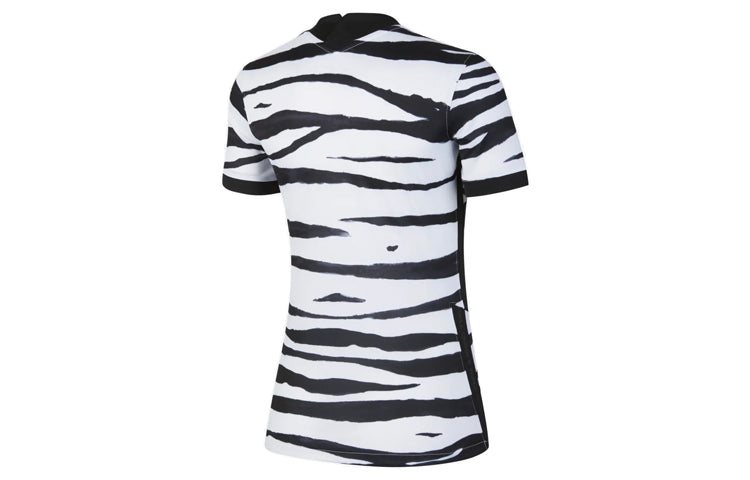 (WMNS) Nike Korea 2020 Stadium Away Shirt Running White Yoga Tee Black/White CQ9157-100