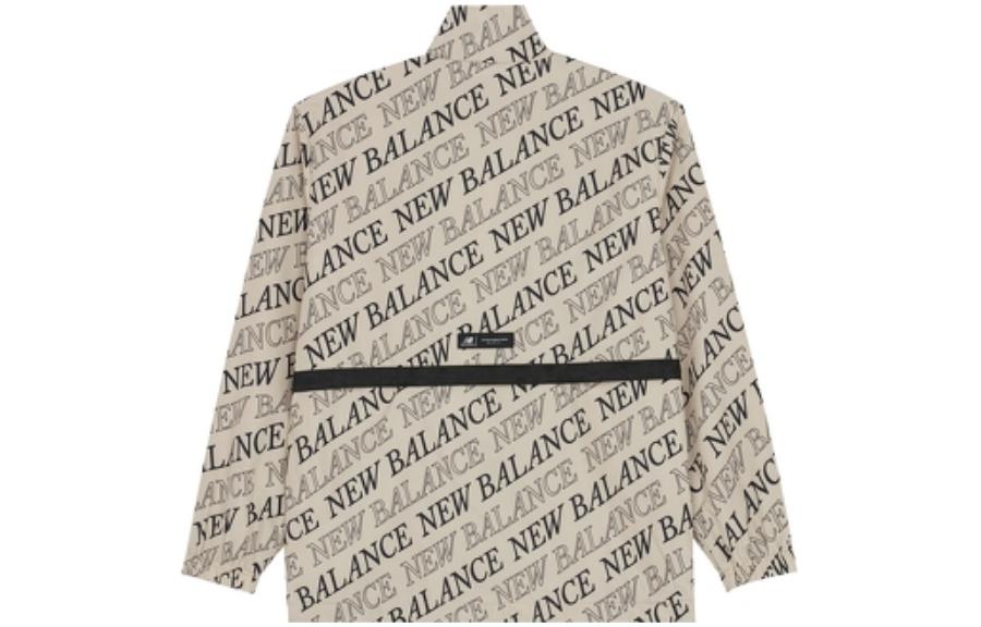 New Balance Logo Print Hooded Jacket Asia Sizing 'Beige Black' 5AC2U123-BEI