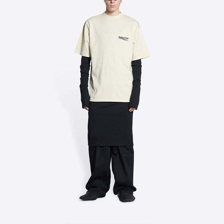 Balenciaga Political Campaign T-shirt Large Fit 'Off White' 641675TKVJ18962