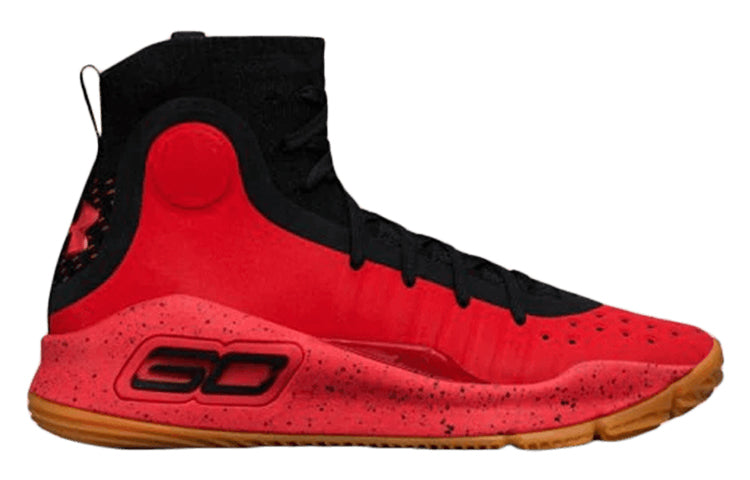 (GS) Under Armour Curry 4 Mid 'Red Black' 1295995-602