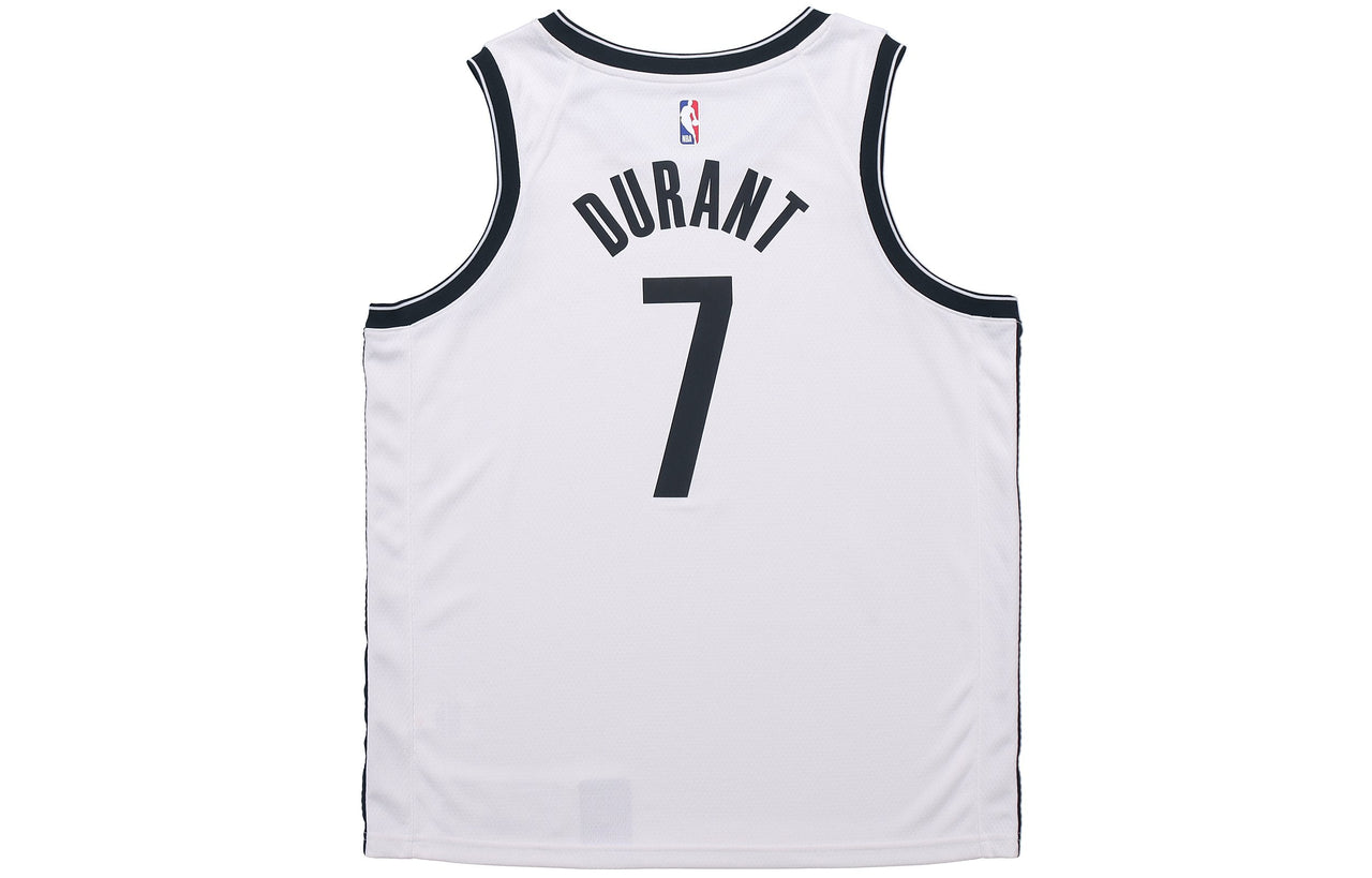 قميص كرة السلة Nike SW Brooklyn Nets Kevin Durant للرجال باللون الأبيض 864401-103